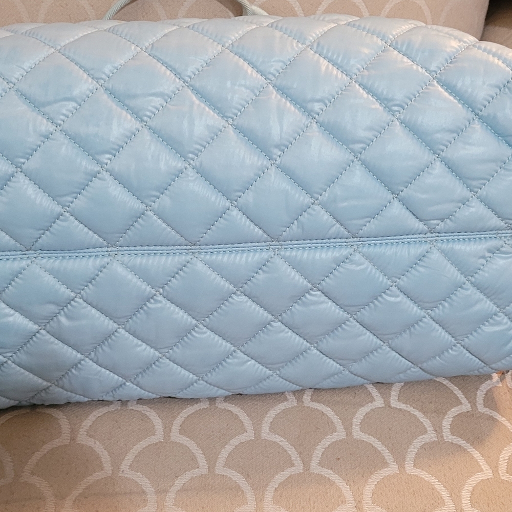 Micheal KORS Quilted Light Blue Travel Bag 19 In. Length and 14 In Deep. - Picture 17 of 17